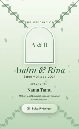 Sampul undangan tema Taman